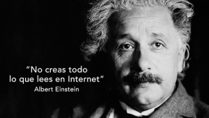 Foto encontrada online. Y digo yo... ¿es posible que Einstein hablara de Internet? ;)